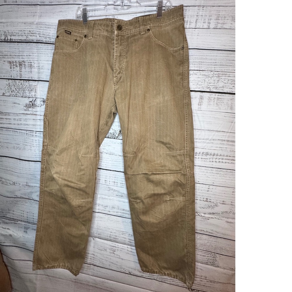Kuhl Rydr Men Tan Vintage Patina Dye Textured CanvasPants 36x32  Hiking Outdoor